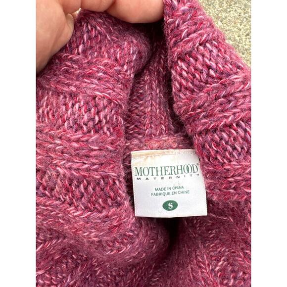 Motherhood Magenta Marled Turtleneck Sweater Size S - Picture 3 of 4